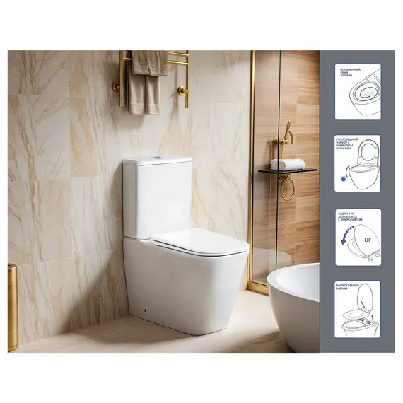 Унитаз Ceruttispa MANLIO Tornado CT10618  напольный безободковый