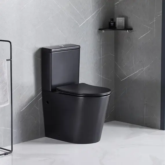 Унитаз Ceruttispa SELLA MB CT9865  напольный безободковый черный матовый