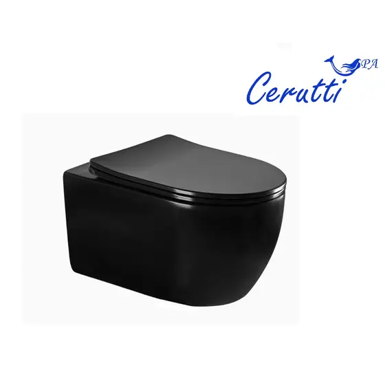 Унитаз  Ceruttispa  OGLIO Aria MB CT9239  подвесной безободковый черный матовый