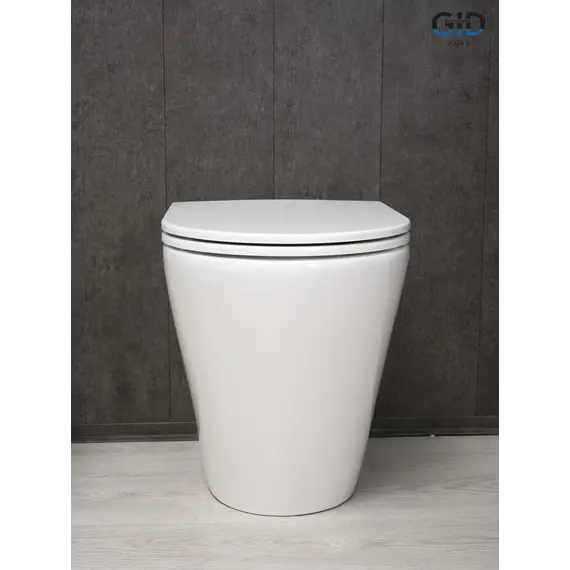 Приставной безободковый унитаз микролифт дюропласт Gid TRS-263