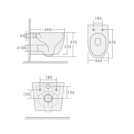 Унитаз Ceruttispa CT10572 ORLTER Aria UF подвесной безободковый