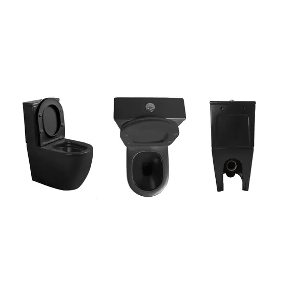 Унитаз Ceruttispa ORLTER MB CT9866  напольный безободковый черный матовый