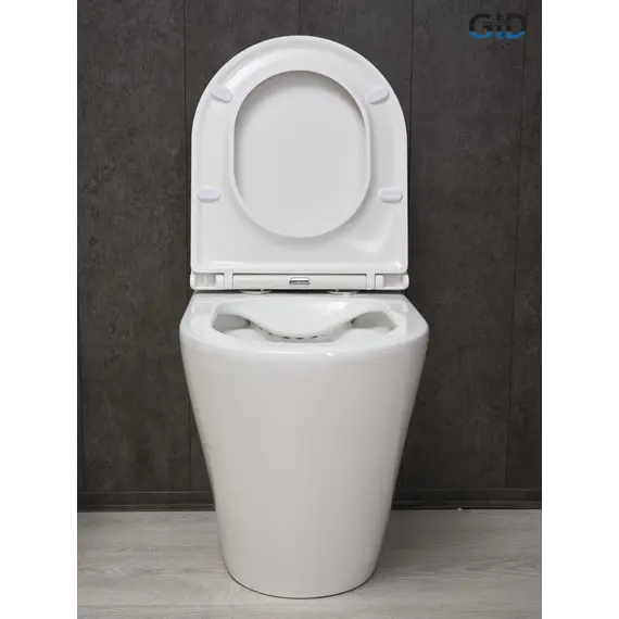 Приставной безободковый унитаз микролифт дюропласт Gid TRS-263