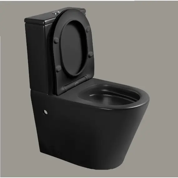 Унитаз Ceruttispa SELLA MB CT9865  напольный безободковый черный матовый