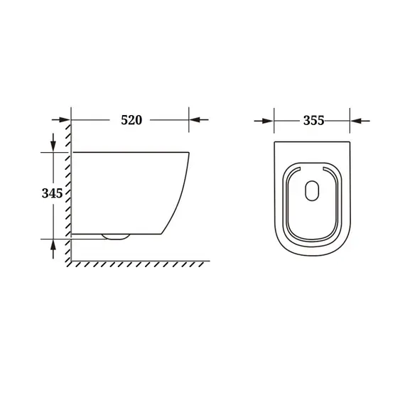Унитаз Ceruttispa CT10582 CLIO Aria Tornado подвесной безободковый белый