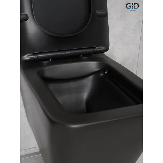 Безободковый подвесной унитаз микролифт дюропласт Gid Tr2144Bm