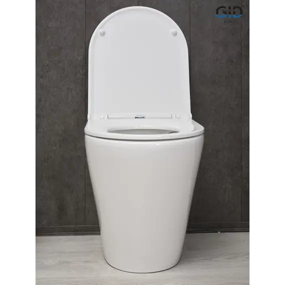 Приставной безободковый унитаз микролифт дюропласт Gid TRS-263