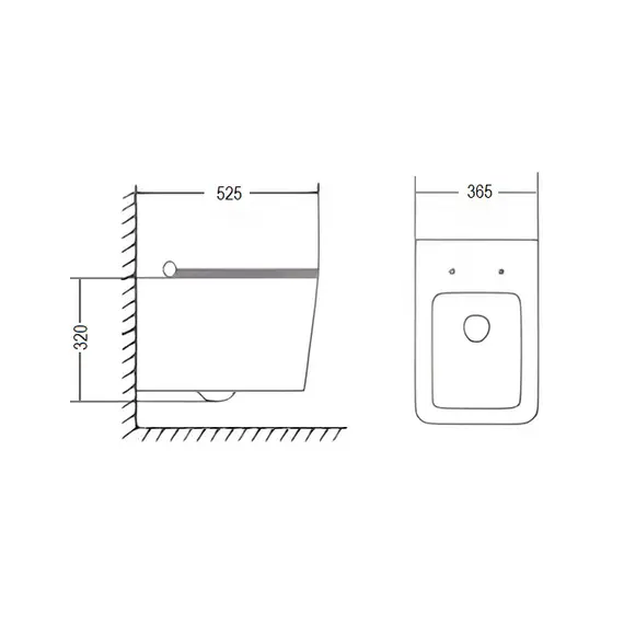 Унитаз Ceruttispa VIOLA Aria Tornado CT10583  подвесной безободковый