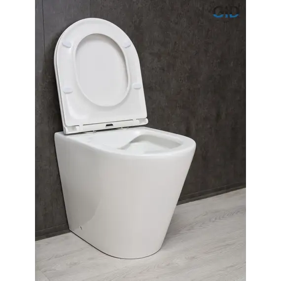 Приставной безободковый унитаз микролифт дюропласт Gid TRS-263