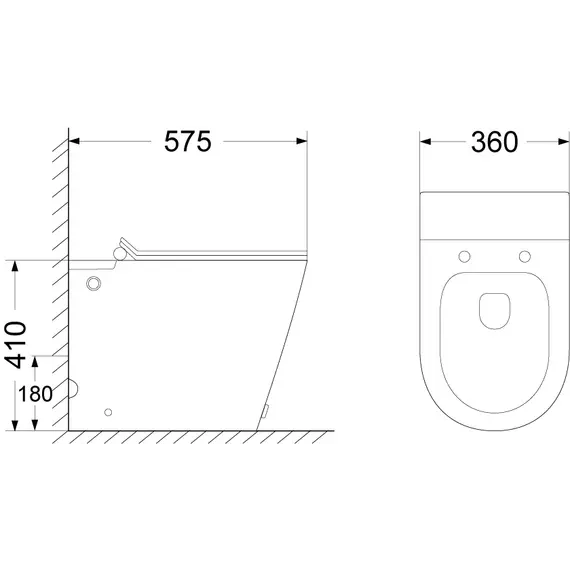 Унитаз Cerutti SPA CT7267 ARGENTERA Pulse приставной с функцией импульсного смыва