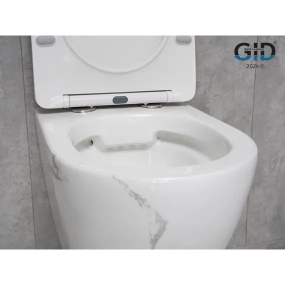 Безободковый подвесной унитаз микролифт дюропласт Gid Ws2198
