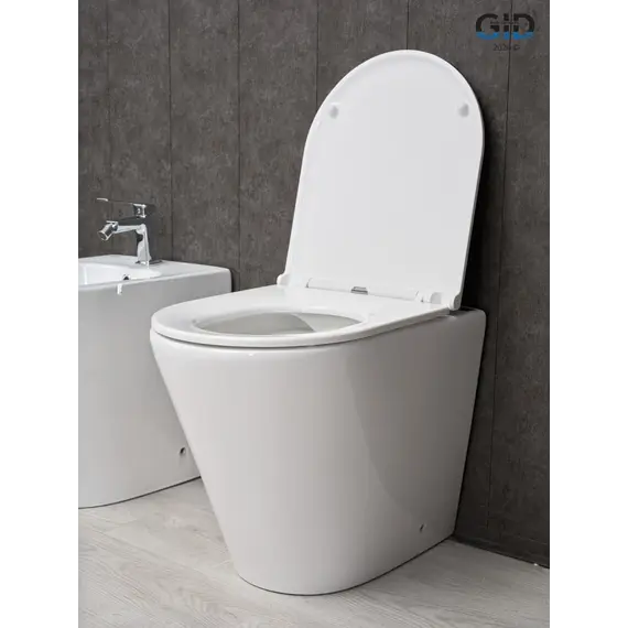 Приставной безободковый унитаз микролифт дюропласт Gid TRS-263