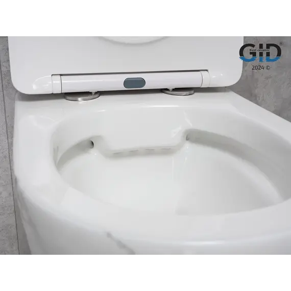 Безободковый подвесной унитаз микролифт дюропласт Gid Ws2198