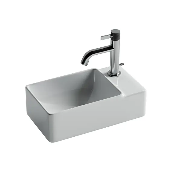 Ceramica Nova Умывальник подвесной прямоугольный (чаша слева, отверстие под смеситель справа) Element 395*220*125мм