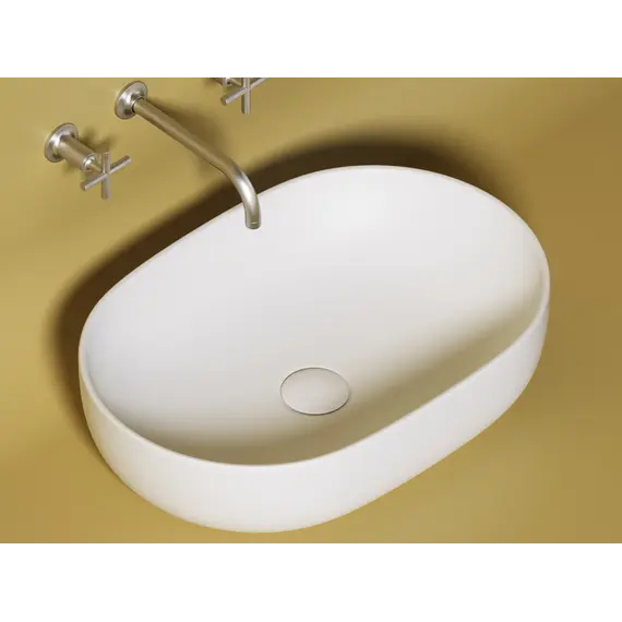 Умывальник чаша Ceramica Nova накладная овальная (цвет Белый Матовый) Element 600*415*135мм