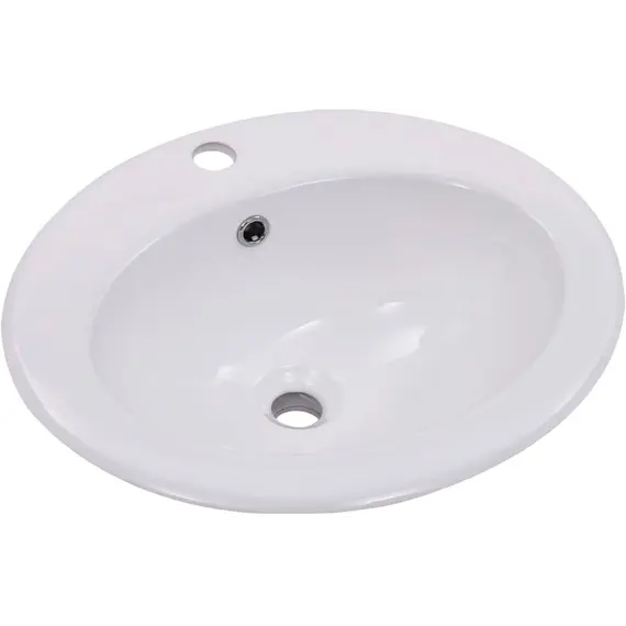 Встраиваемая сверху белая раковина для ванной Gid 9413