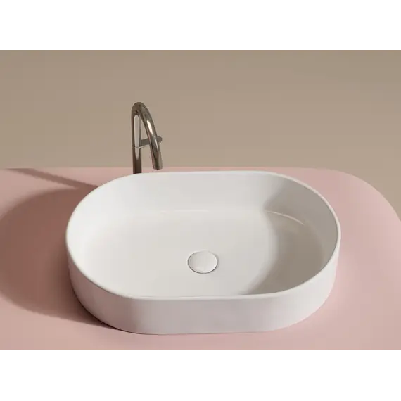 Умывальник чаша Ceramica Nova накладная овальная Element 608*385*122мм