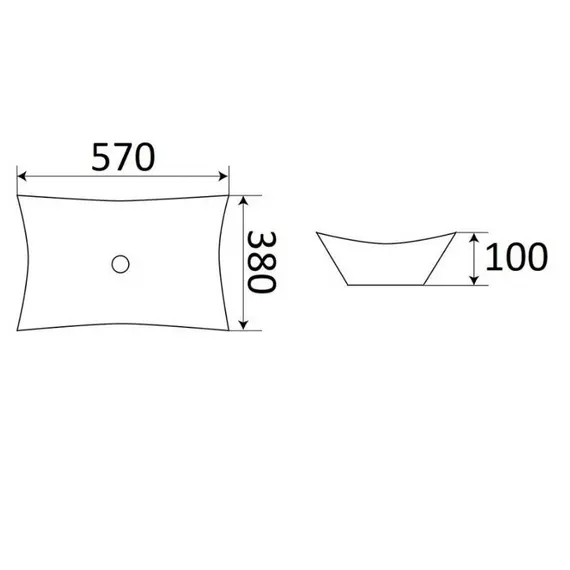 Раковина накладная прямоугольная CeramaLux 7701B