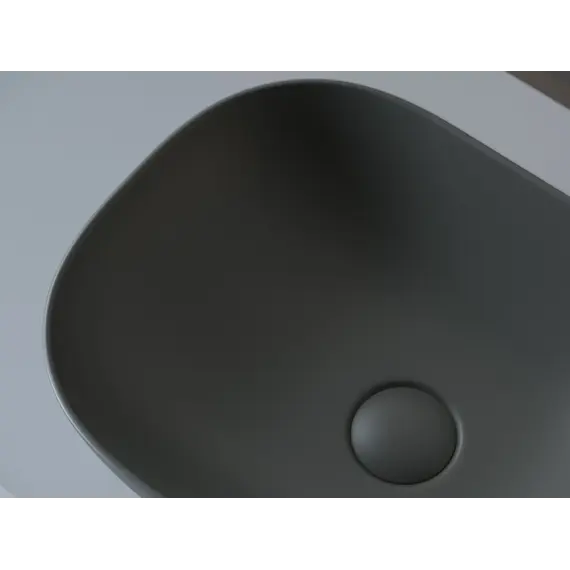 Умывальник чаша Ceramica Nova накладная прямоугольная (цвет Темный Антрацит Матовый) Element 455*325*135мм