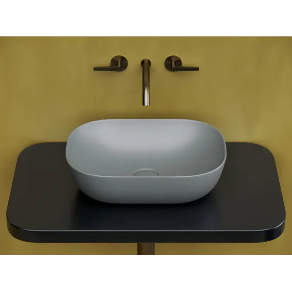 Умывальник чаша Ceramica Nova накладная прямоугольная (цвет Антрацит Матовый) Element 455*325*135мм