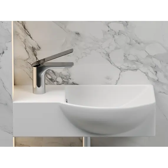 Умывальник Ceramica Nova CN6039 L/R подвесной прямоугольный  с крепежом  Element 400*220*120мм