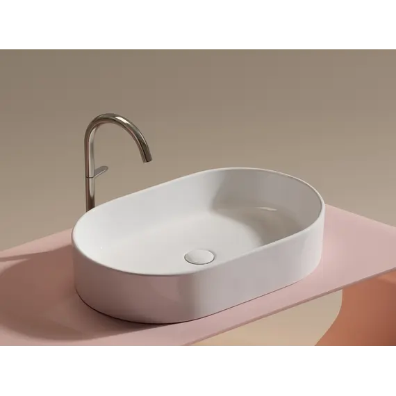 Умывальник чаша Ceramica Nova накладная овальная Element 608*385*122мм