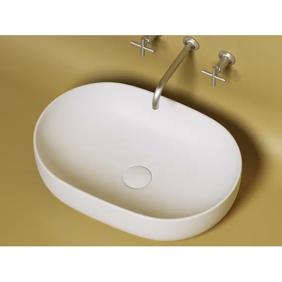 Умывальник чаша Ceramica Nova накладная овальная (цвет Белый Матовый) Element 600*415*135мм