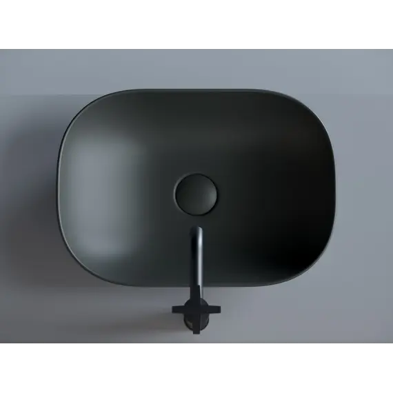 Умывальник чаша Ceramica Nova накладная прямоугольная (цвет Темный Антрацит Матовый) Element 455*325*135мм