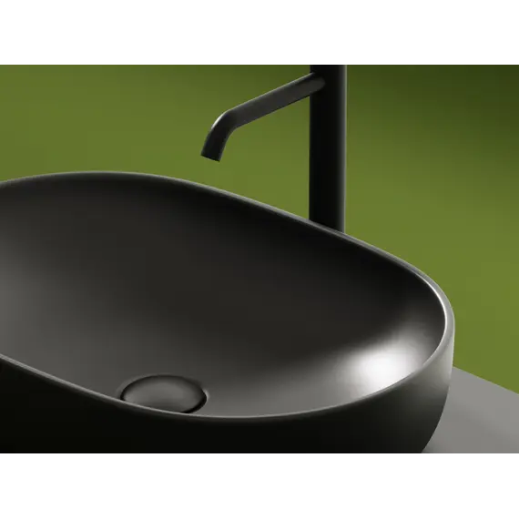 Умывальник чаша Ceramica Nova накладная овальная (цвет Темный Антрацит Матовый) Element 600*415*135мм