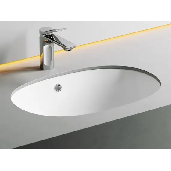 Умывальник Ceramica Nova овальный встраиваемый под столешницу Element 565*385*210мм, с крепежом и шаблоном для установки