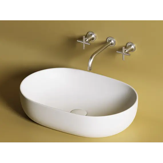 Умывальник чаша Ceramica Nova накладная овальная (цвет Белый Матовый) Element 600*415*135мм
