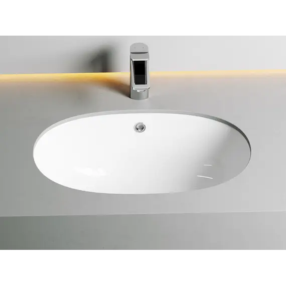 Умывальник Ceramica Nova овальный встраиваемый под столешницу Element 565*385*210мм, с крепежом и шаблоном для установки