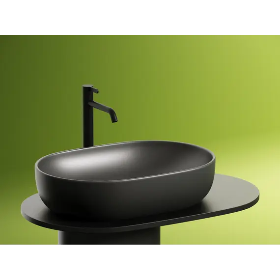 Умывальник чаша Ceramica Nova накладная овальная (цвет Темный Антрацит Матовый) Element 600*415*135мм