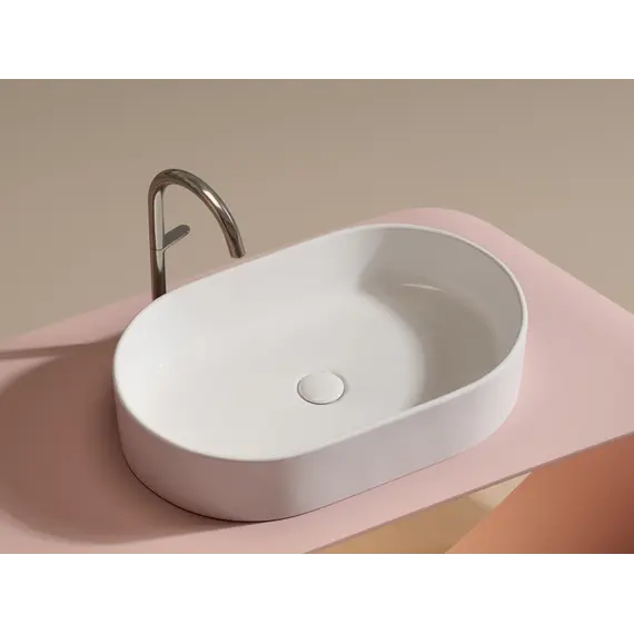 Умывальник чаша Ceramica Nova накладная овальная Element 608*385*122мм