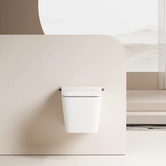 Электронный унитаз-биде ABBER Rechteck AC1215S подвесной белый