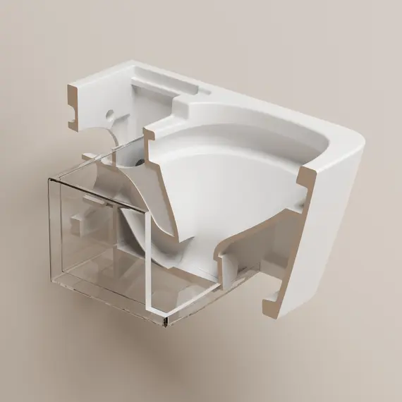 Электронный унитаз-биде ABBER Rechteck AC1215S подвесной белый