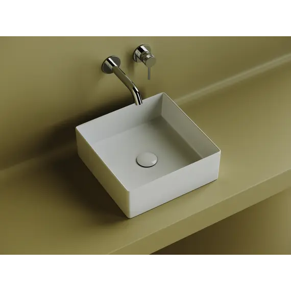 Раковина Ceramica Nova накладная квадратная 361*361*130, без перелива, цвет белый, арт.СN6068