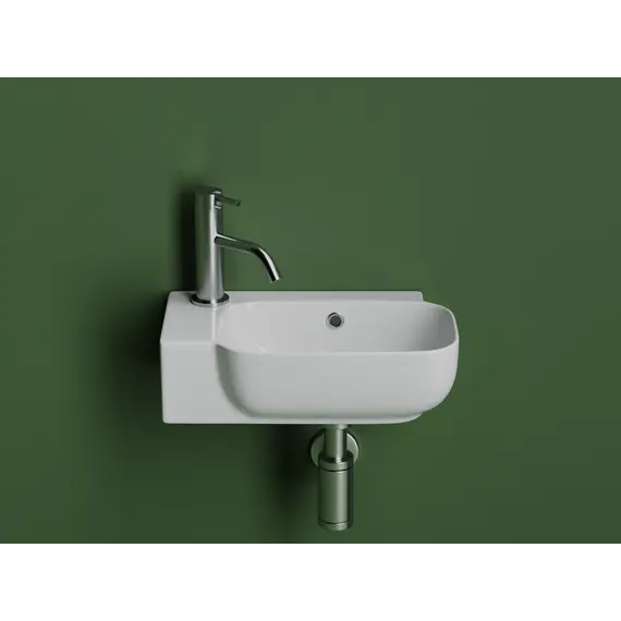 Рукомойник Ceramica Nova подвесной L/R  403*249*140, с отверстием под смеситель , с системой перелива