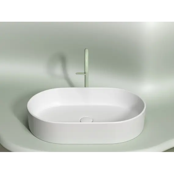 Умывальник чаша Ceramica Nova накладная овальная (цвет Белый Матовый) Element 608*385*122мм