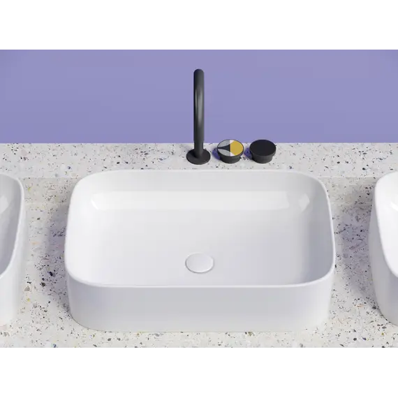 Умывальник чаша Ceramica Nova накладная прямоугольная Element 605*380*150мм