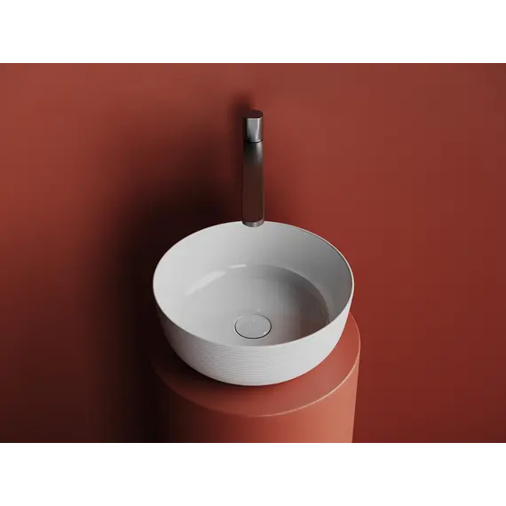 Раковина Ceramica Nova накладная круглая 356*356*135, без перелива, цвет белый