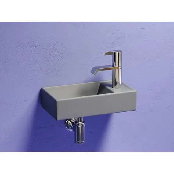 Умывальник подвесной Ceramica Nova L/R, антрацит матовый Element 407*217*100