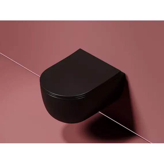 Подвесной унитаз Ceramica Nova  Modena  Rimless (цвет Черный Матовый)