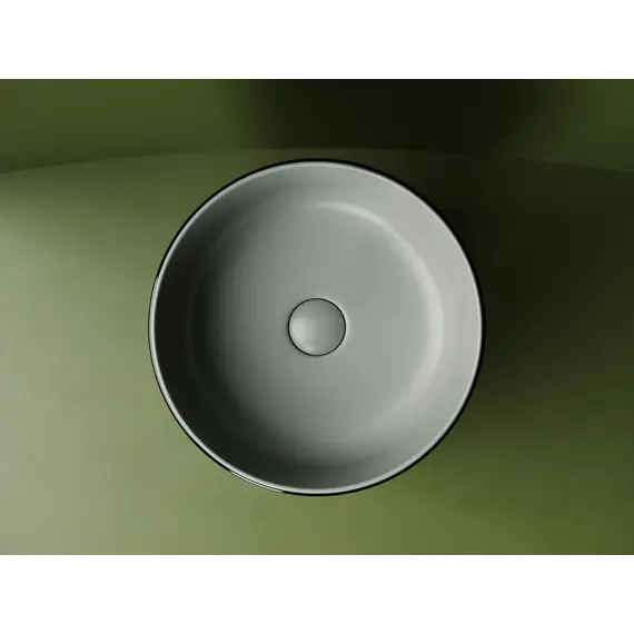 Раковина Ceramica Nova накладная круглая 356*356*135, без перелива, цвет антрацит матовый