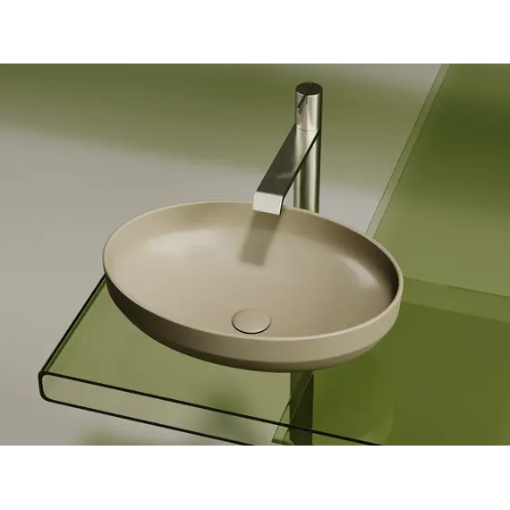 Умывальник чаша Ceramica Nova накладная овальная (цвет Капучино Матовый) Element 502*363*145мм