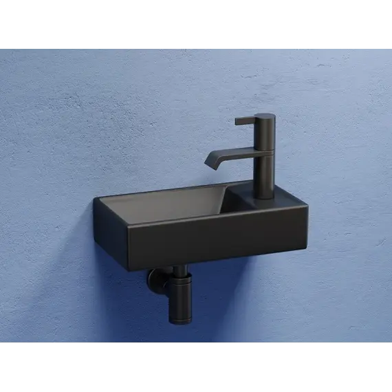 Умывальник подвесной Ceramica Nova L/R,  черный матовый Element 407*217*100