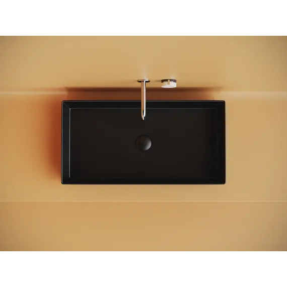 Раковина Ceramica Nova накладная прямоугольная 701*361*130, без перелива, цвет черный матовый