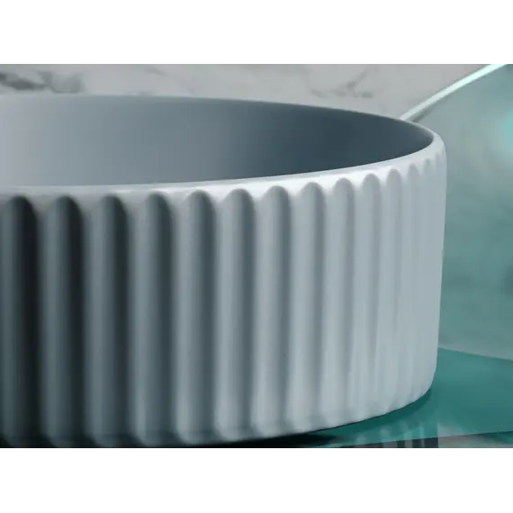 Умывальник чаша Ceramica Nova накладная круглая (цвет Серо-Голубой Матовый) Element 360*360*115мм