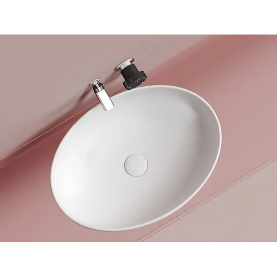 Умывальник чаша Ceramica Nova накладная овальная (цвет Белый Матовый) Element 502*363*145мм