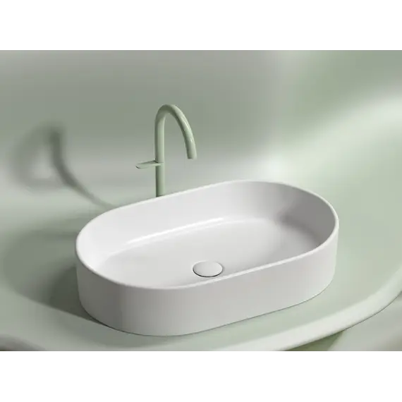 Умывальник чаша Ceramica Nova накладная овальная (цвет Белый Матовый) Element 608*385*122мм